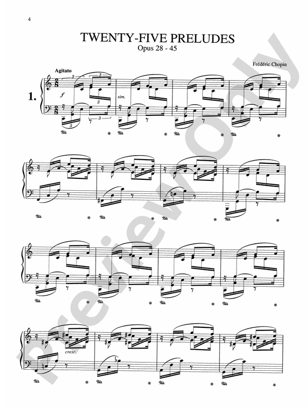 Chopin - Twenty-Five Preludes, Op. 28-45 - Piano Solo (Digital Download)