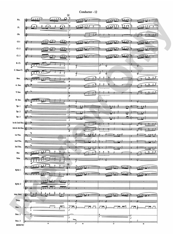 Twelve Seconds to the Moon - Concert Band Conductor Score & Parts (Digital Download)