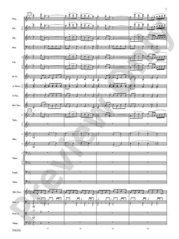 A Beacon of Light - Concert Band Conductor Score & Parts (Digital Download)