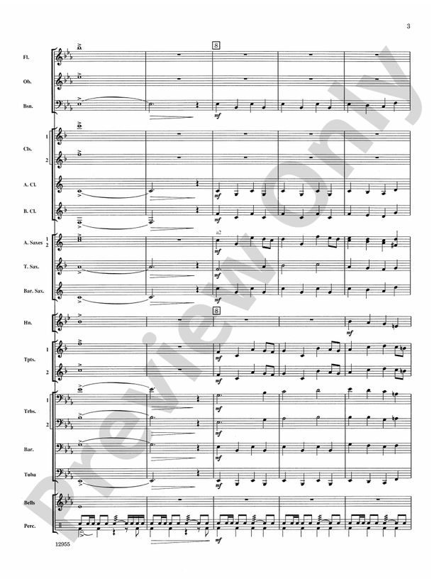 Three Rivers March - Concert Band Conductor Score & Parts (Digital Download)