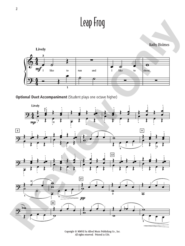 Leap Frog - Piano (Digital Download)