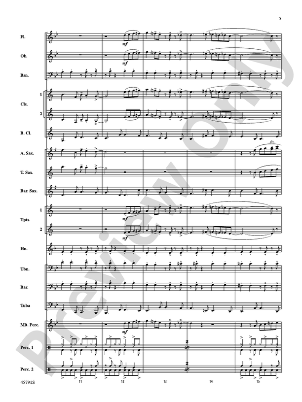 Sambeando - Concert Band Conductor Score & Parts (Digital Download)