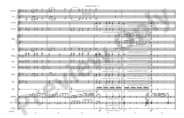 Con Slancio – Marching Band Conductor Score & Parts (Digital Download)