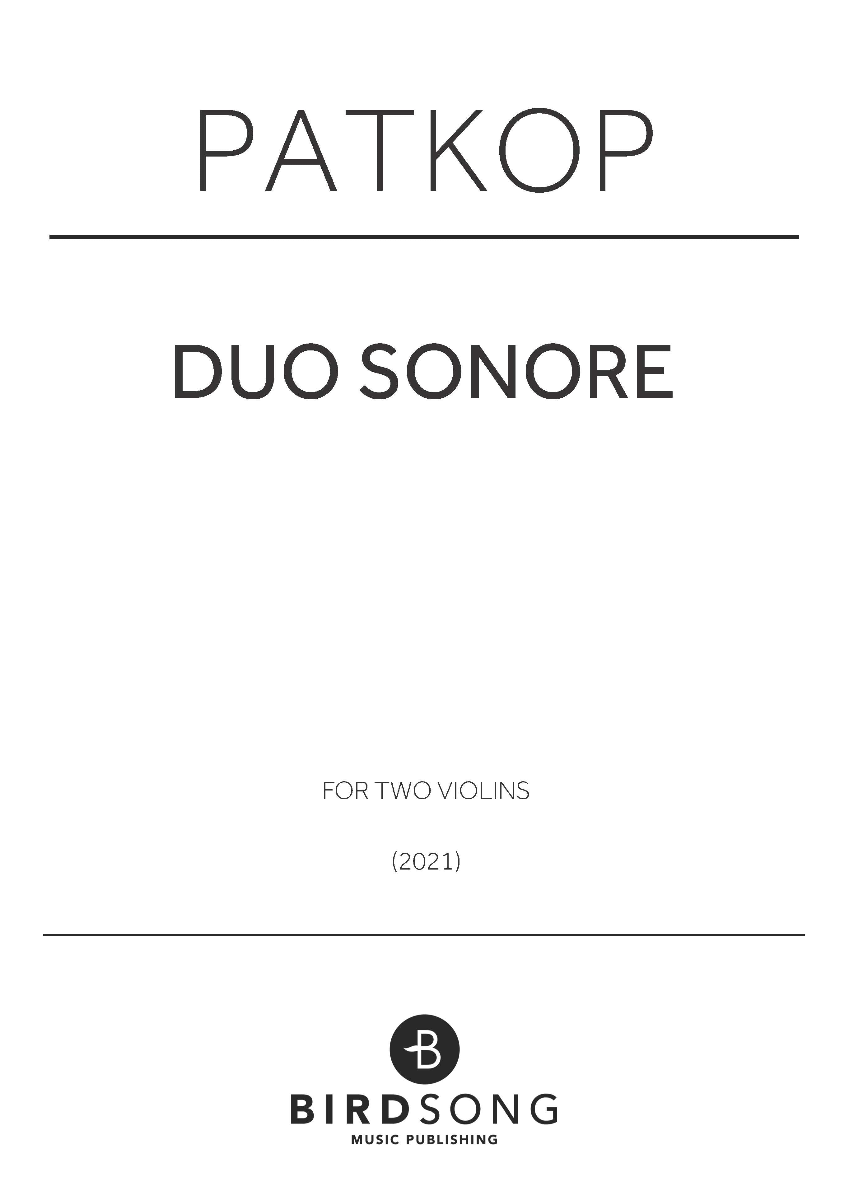 Duo Sonore - Violin Duet (Digital Download)