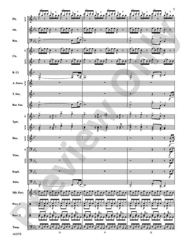 Paradiddles - Concert Band Conductor Score & Parts (Digital Download)