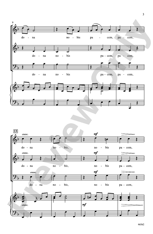 Dona Nobis Pacem – 3-Part Mixed Choral Octavo (Digital Download)