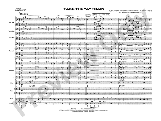 Take the "A" Train (Grade 5) - Jazz Ensemble Conductor Score & Parts (Digital Download)