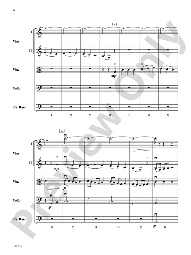 Lonestar Variations – String Orchestra Conductor Score & Parts (Digital Download)