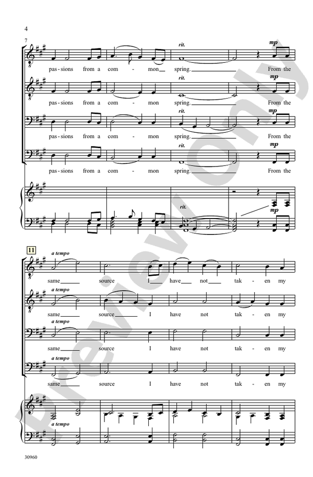 Demon in My View – TTBB, a cappella Choral Octavo (Digital Download)