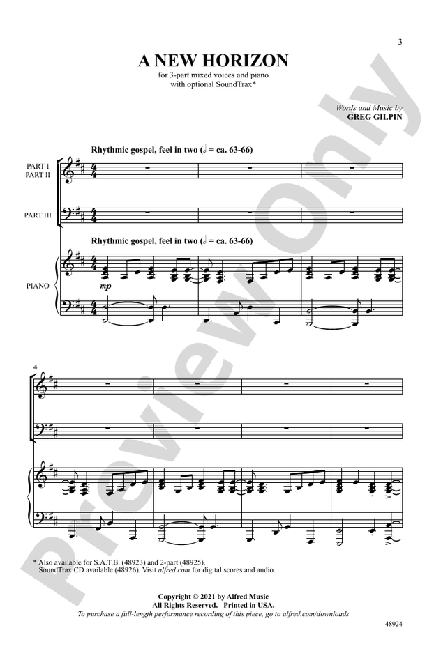 A New Horizon - 3-Part Mixed Choral Octavo (Digital Download)