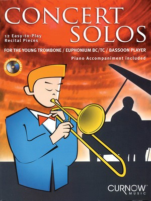 Concert Solos for the Young Trombone Player - for trombone, bassoon or euphonium - Trombone Curnow Music Trombone Solo /CD