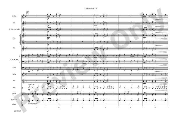 Rockin' Robin – Marching Band Conductor Score & Parts (Digital Download)