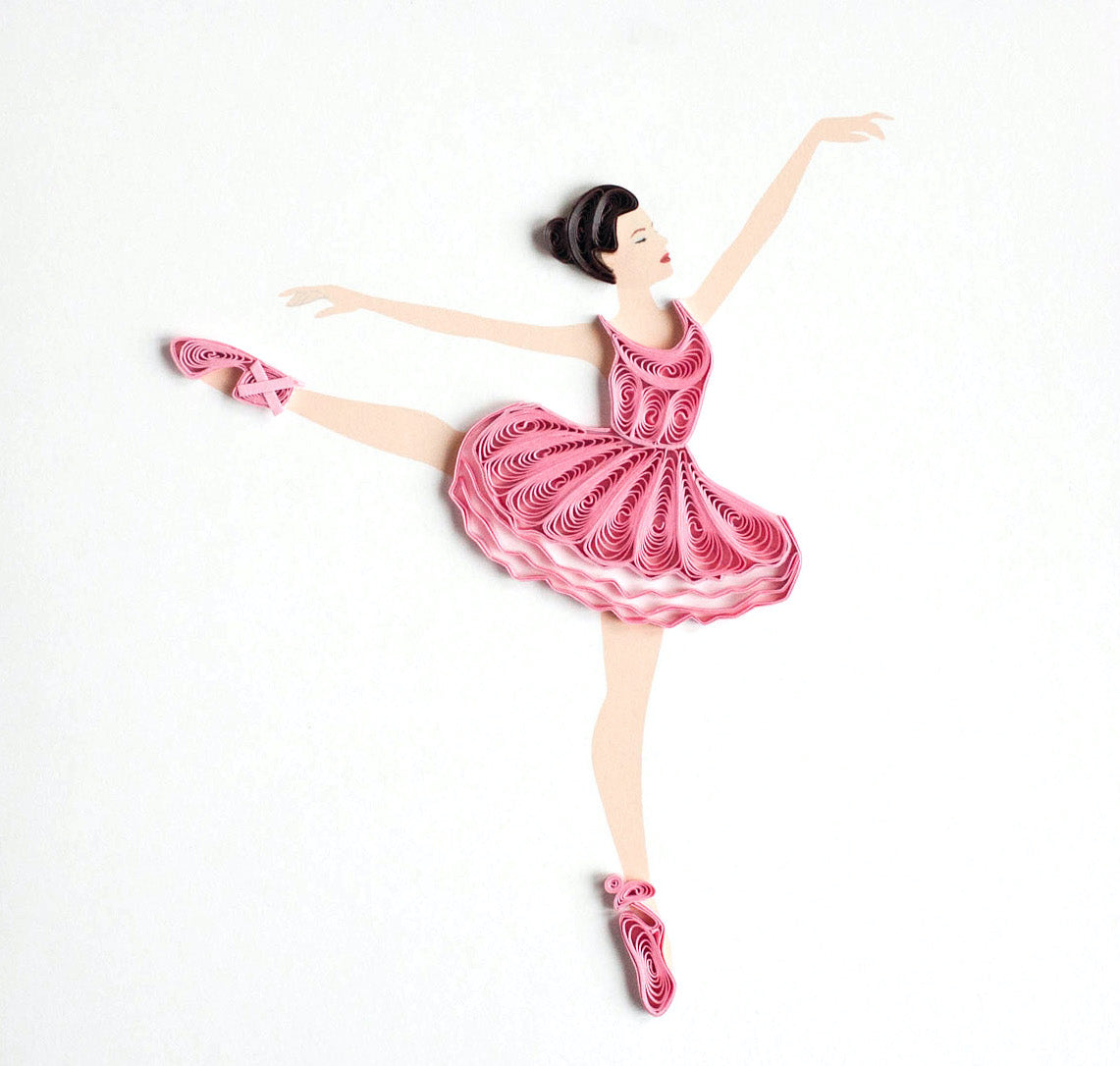 Greeting Card Ballerina in a Pink Tutu