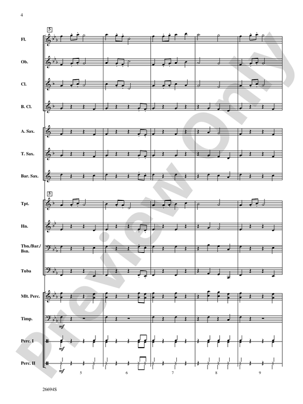 Rock of Gibraltar - Concert Band Conductor Score & Parts (Digital Download)