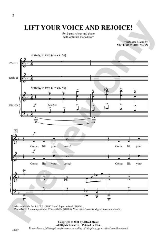 Lift Your Voice and Rejoice! – 2-Part Choral Octavo (Digital Download)