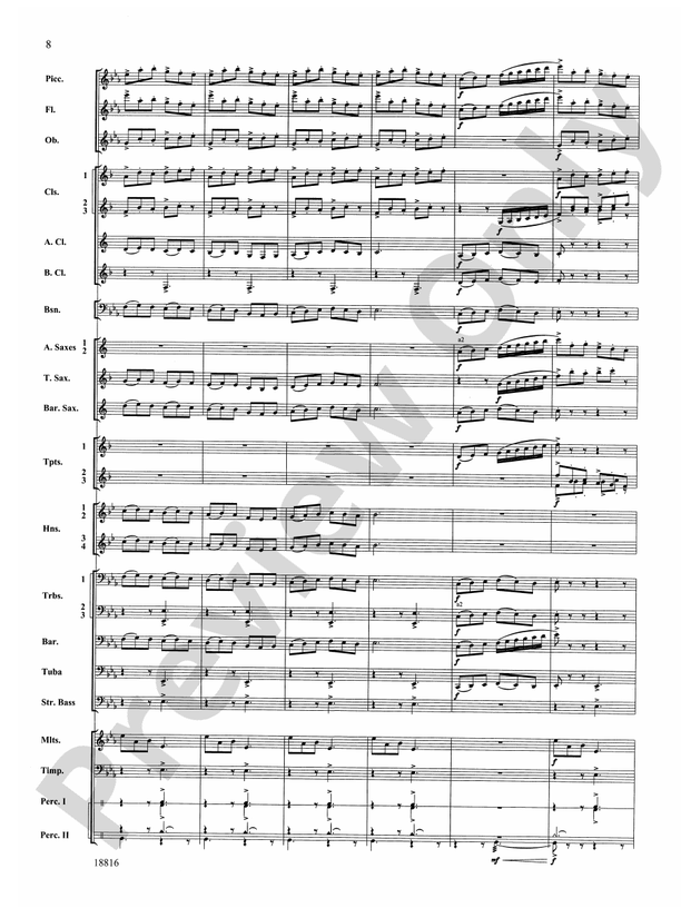 Canarios Fantasia - Concert Band Conductor Score & Parts (Digital Download)