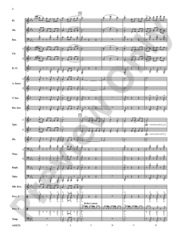 Skydive - Concert Band Conductor Score & Parts (Digital Download)