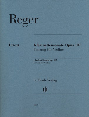 Clarinet Sonata Op 107 Version for Violin Vln/Pno