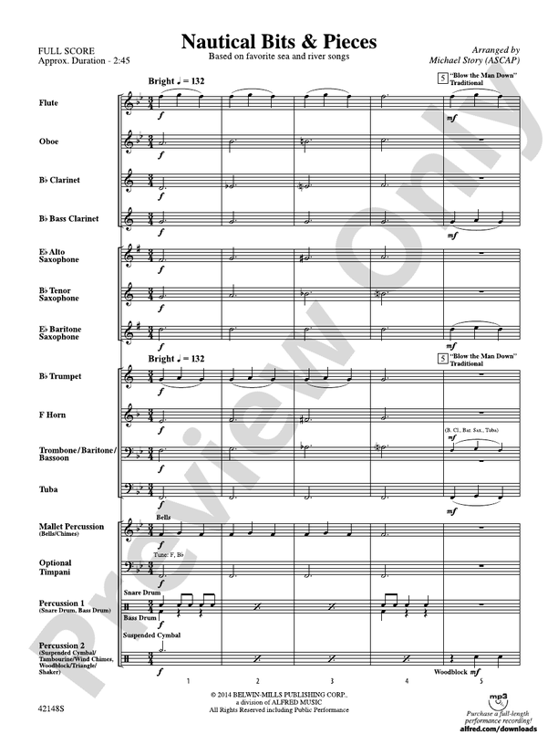 Nautical Bits & Pieces - Concert Band Conductor Score & Parts (Digital Download)