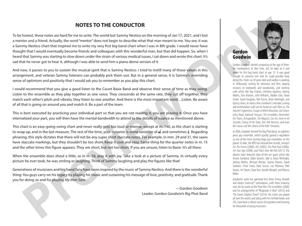 My Man Sam – Jazz Ensemble Conductor Score & Parts (Digital Download)