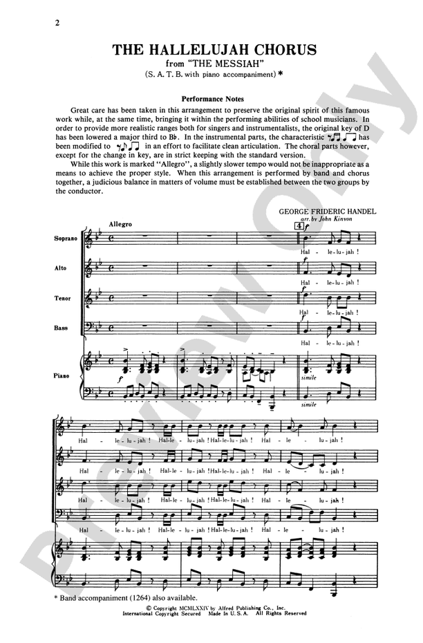 Hallelujah Chorus – SATB Choral Octavo (Digital Download)