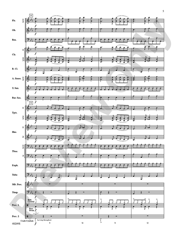 Midnight Christmas Eve - Concert Band Conductor Score & Parts (Digital Download)