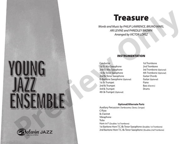 Treasure - Jazz Ensemble Conductor Score & Parts (Digital Download)