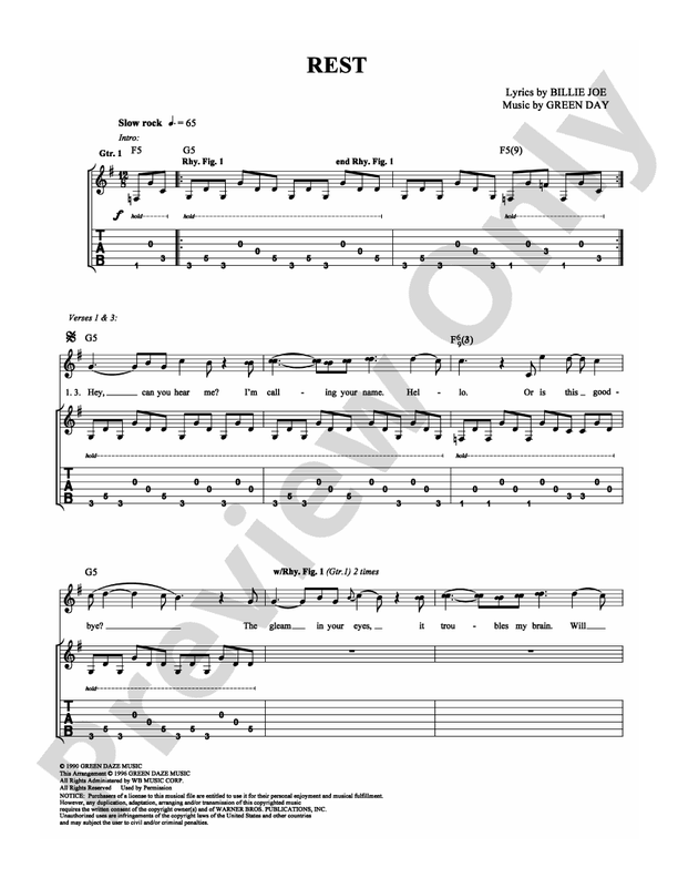 Rest - Guitar TAB (Digital Download)