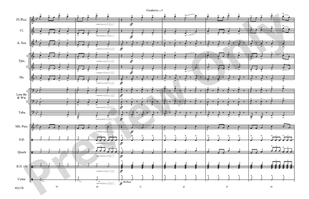 Right Round – Marching Band Conductor Score & Parts (Digital Download)