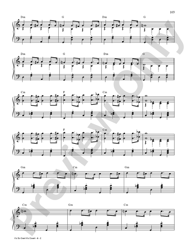 It's So Overt It's Covert - Piano (Digital Download)