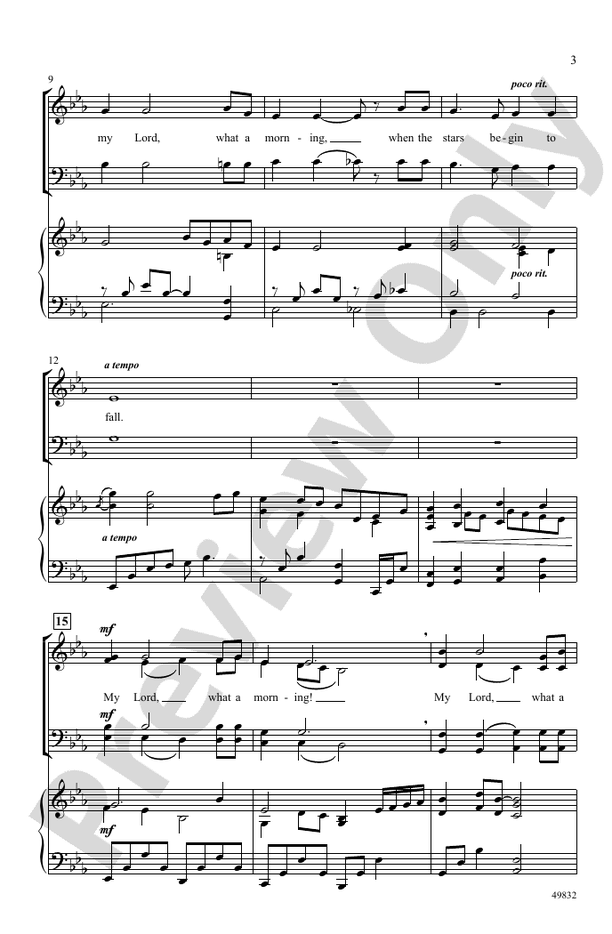 My Lord, What a Morning - SATB Choral Octavo (Digital Download)