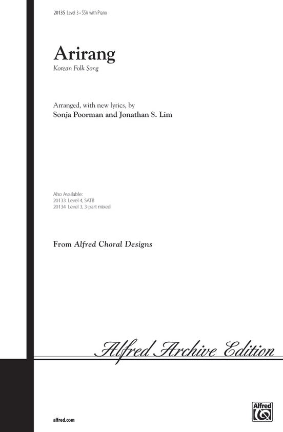 Arirang (Korean Folk Song) – SSA Choral Octavo (Digital Download)