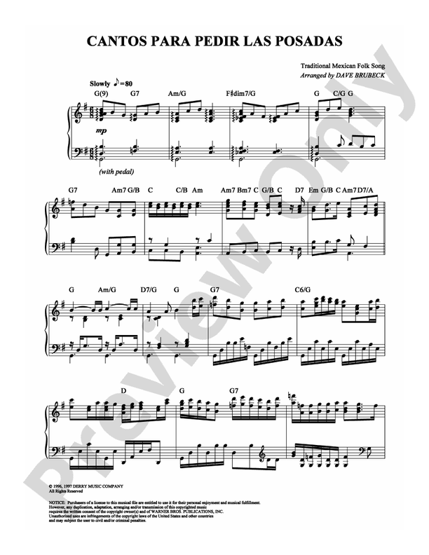 Cantos Para Pedir Las Posadas - Piano (Digital Download)