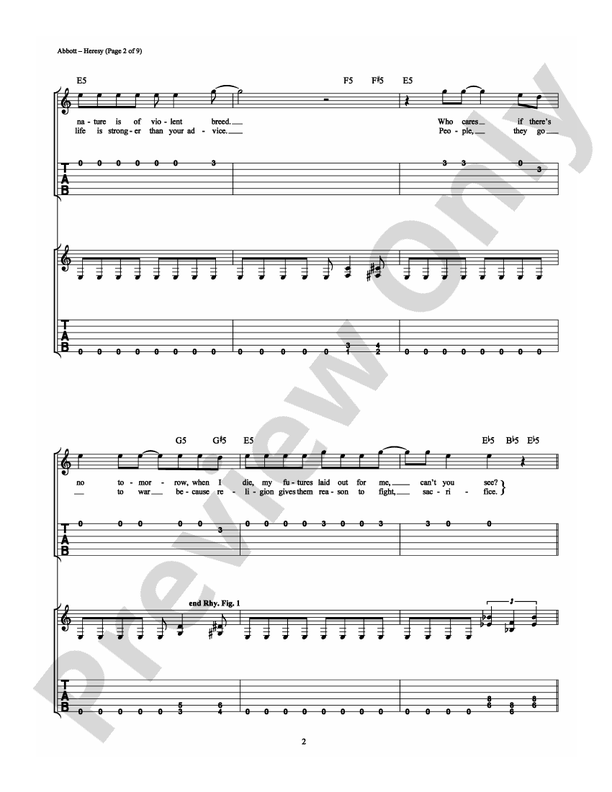 Heresy - Easy Guitar (Digital Download)