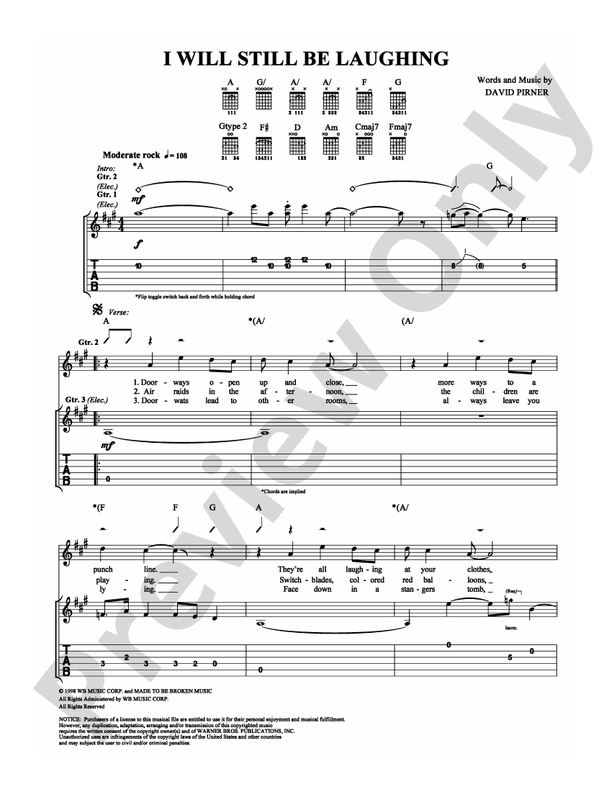 I Will Still Be Laughing - Guitar TAB (Digital Download)