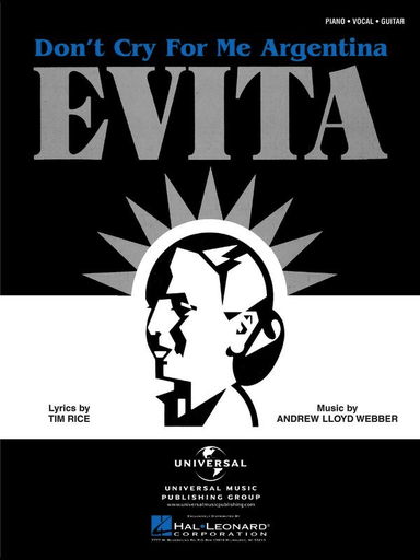 Don't Cry for Me Argentina (Evita) PVG - Lloyd Webber/Rice - Hal Leonard
