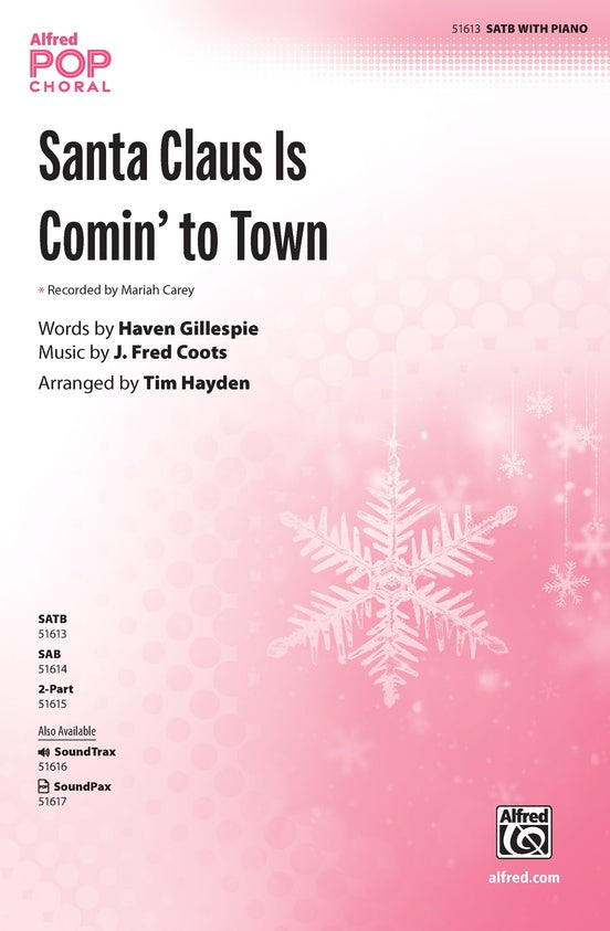 Santa Claus Is Comin' to Town - SATB Choral Octavo (Digital Download)