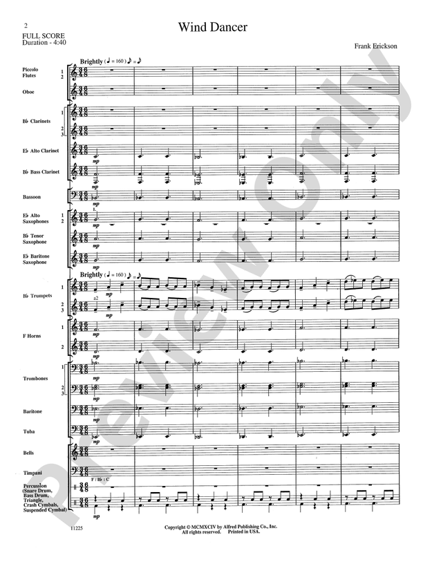 Wind Dancer - Concert Band Conductor Score & Parts (Digital Download)