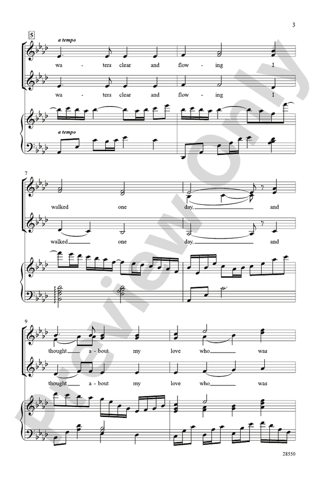 By Waters Clear and Flowing – SSA Choral Octavo (Digital Download)