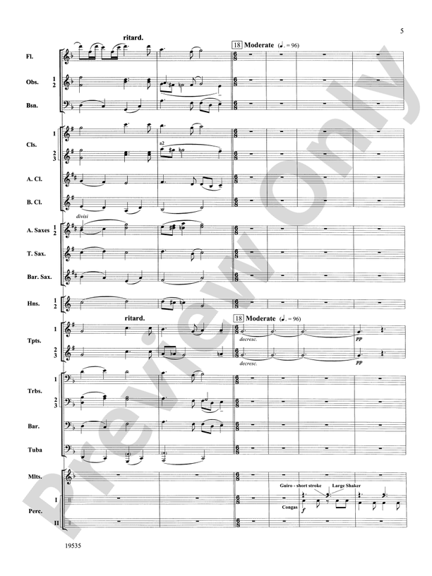 Fantasy on an African-American Spiritual - Concert Band Conductor Score & Parts (Digital Download)