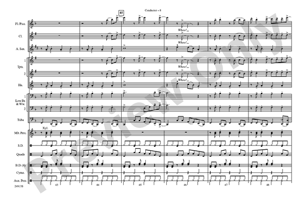 Brown Sugar – Marching Band Conductor Score & Parts (Digital Download)