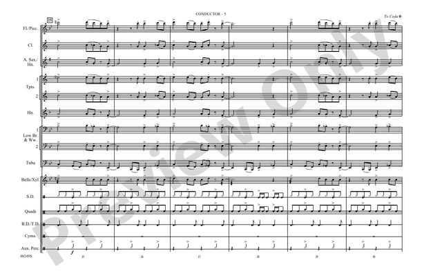 Bang the Drum All Day (Arr. Doug Adams) – Marching Band Conductor Score & Parts (Digital Download)