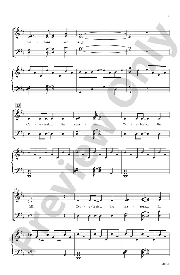 Celebrate the Seasons – SATB Choral Octavo (Digital Download)