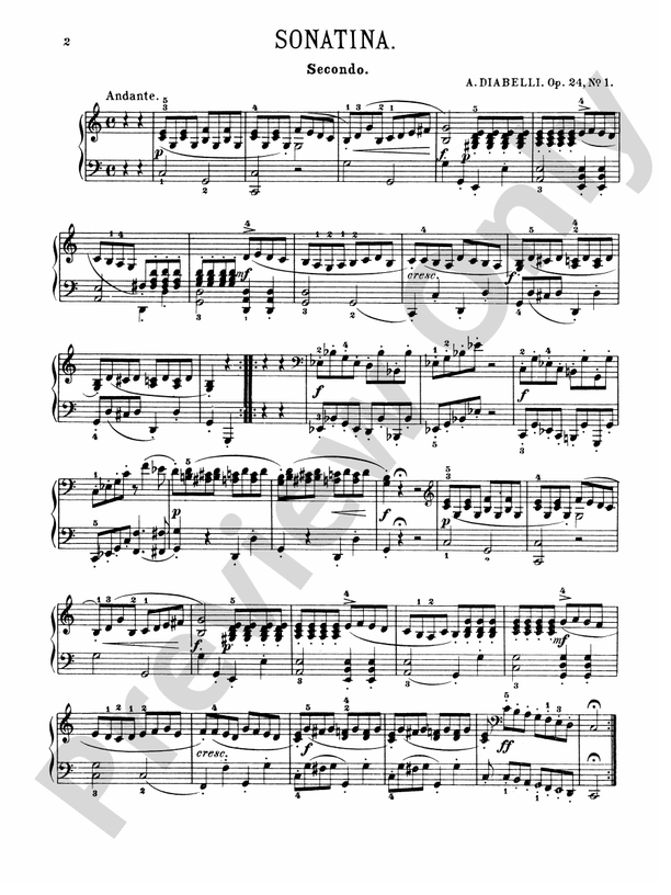 Diabelli - Sonatinas, Op. 24, 54, 58, 60 - 1 Piano, 4 Hands (Digital Download)