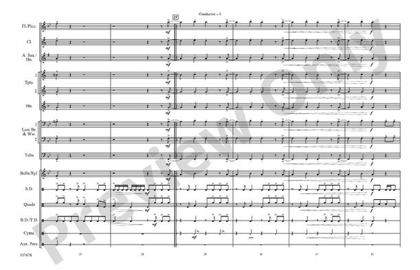Girls, Girls, Girls – Marching Band Conductor Score & Parts (Digital Download)