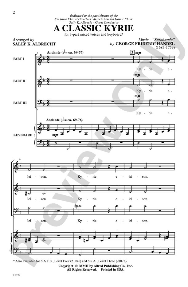 A Classic Kyrie - 3-Part Mixed Choral Octavo (Digital Download)