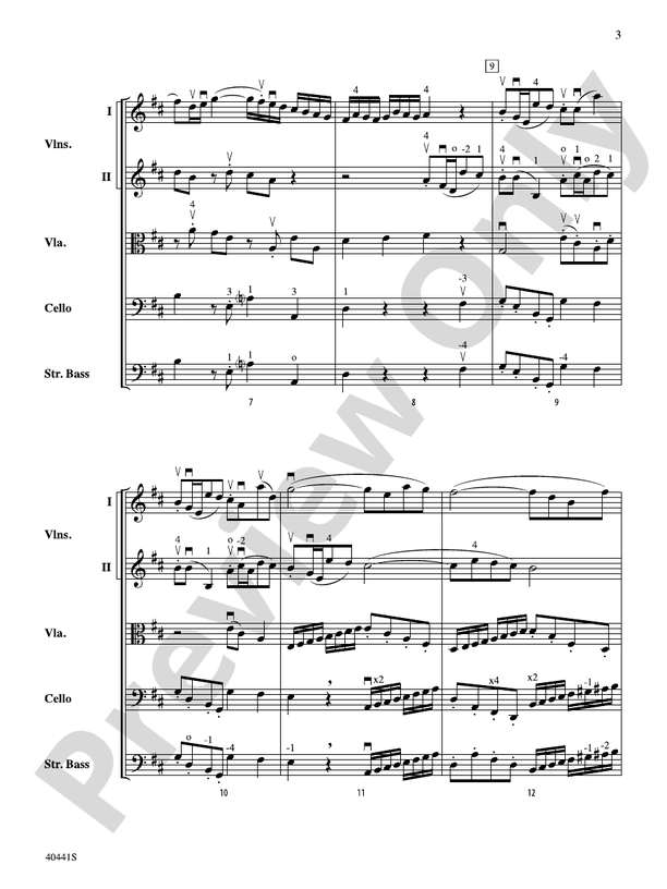 Sinfonia No. 2 in D Major – String Orchestra Conductor Score & Parts (Digital Download)