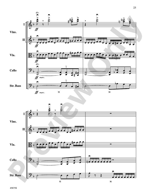 Swamp Thang - String Orchestra Conductor Score & Parts (Digital Download)