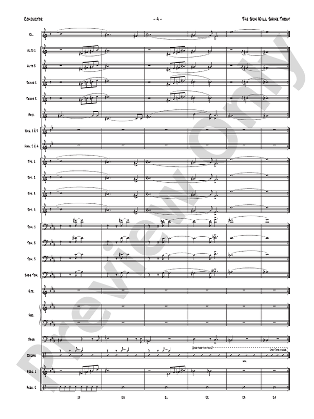 The Sun Will Shine Today - Jazz Ensemble Conductor Score & Parts(Digital Download)