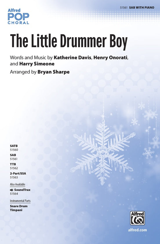 The Little Drummer Boy - SAB Choral Octavo (Digital Download)